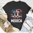 American Flag Merica Saint Bernard 4Th Of July Unisex T-Shirt Unique Gifts