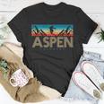 Aspen Colorado Ski Sunset Mountain Unisex T-Shirt Unique Gifts