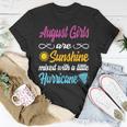 August Girls Are Sunshine Mixed With A Little Hurricane V2 T-shirt Personalized Gifts