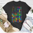 Autism Awareness Colorful Puzzle Flag Unisex T-Shirt Unique Gifts