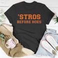 Baseball Stros Before Hoes Houston Unisex T-Shirt Unique Gifts