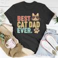 Best Cat Dad Ever Vintage Colors Tshirt Unisex T-Shirt Unique Gifts