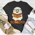 Booooks Ghost Boo Read Books Library Teacher Halloween Cute V3 T-shirt Personalized Gifts