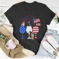 Cat 4Th Of July Costume Red White Blue Wine Glasses Funny Unisex T-Shirt Unique Gifts