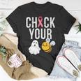 Check Your Boo Bees Breast Cancer Halloween Unisex T-Shirt Unique Gifts