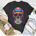 Colorful Sugar Skeleton Scull Halloween Party Costume Unisex T-Shirt Funny Gifts