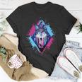 Colorful Wolf Painting Wolves Lover Unisex T-Shirt Unique Gifts