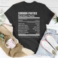 Cornish Pasties Nutrition Facts Funny Unisex T-Shirt Unique Gifts