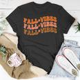 Fall Vibes Thanksgiving Retro Groovy T-shirt Personalized Gifts