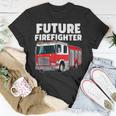 Firefighter Future Firefighter Fire Truck Theme Birthday Boy V2 Unisex T-Shirt Funny Gifts