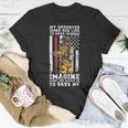 Firefighter Proud Dad Of A Firewoman Father Firefighter Dad Unisex T-Shirt Funny Gifts