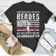 Firefighter Shes My Granddaughter Grandma Of A Firefighter Grandma Unisex T-Shirt Funny Gifts