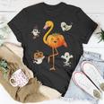 Flamingo Pumpkin Halloween Bird Lover Gifts For Girls And Boys Tshirt Unisex T-Shirt Unique Gifts