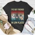 French Bulldog Dog Ive Got Friends In Low Places Funny Dog Unisex T-Shirt Unique Gifts