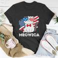 Funny 4Th Of July Great American Flag Cute Cat Unisex T-Shirt Unique Gifts