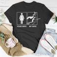 Funny Halloween Flying Witch Wife Novelty For Spouse Unisex T-Shirt Funny Gifts