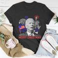 Funny Joe Biden Happy Christmas In July Usa Flag V3 Unisex T-Shirt Unique Gifts