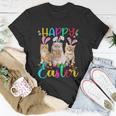 Happy Easter Three Cat Wearing Bunny Funny Gift Ear Bunny Cat Lover Gift Unisex T-Shirt Unique Gifts