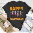 Happy Halloween Lazy Costume Dancing Skeleton Ballerina Unisex T-Shirt Funny Gifts