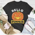 Hello Pumpkin Halloween Quote Unisex T-Shirt Unique Gifts