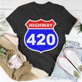 Highway 420 Sign Weed Tshirt Unisex T-Shirt Unique Gifts