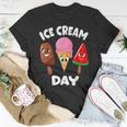 Ice Cream Day Summer Party Ice Cream Maker Kids Toddler Boys Unisex T-Shirt Funny Gifts