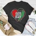 Juneteenth Freedom Day Heart Traditional Colors Unisex T-Shirt Unique Gifts