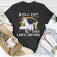 Just A Girl Who Loves Unicornsjust A Girl Who Loves Unicorns T-shirt Personalized Gifts