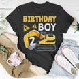 Kids 2 Years Old Boy 2Nd Birthday Gift Boy Toddler Excavator Unisex T-Shirt Funny Gifts
