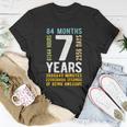 Kids 7Th Birthday Gift 7 Years Old Vintage Retro 84 Months Unisex T-Shirt Unique Gifts