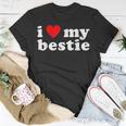 I Love My Bestie Best Friend Bff Cute Matching Friends Heart T-shirt Personalized Gifts
