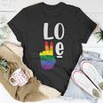 Love Peace Lgbt Gay Pride Lesbian Bisexual Ally Quote Unisex T-Shirt Unique Gifts