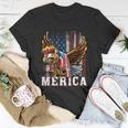 Merica Bald Eagle Mullet 4Th Of July American Flag Patriotic Meaningful Gift Unisex T-Shirt Unique Gifts