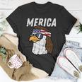 Merica Bald Eagle Mullet Sunglasses Fourth July 4Th Patriot Cool Gift V2 Unisex T-Shirt Unique Gifts