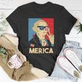 Merica George Washington 4Th Of July Usa Flag Funny American Gift Unisex T-Shirt Unique Gifts
