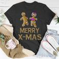 Merry X-Mas Funny Gingerbread Couple Tshirt Unisex T-Shirt Unique Gifts