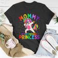 Mommy Of The Birthday Princess Girl Cool Gift Dabbing Unicorn Mom Gift Unisex T-Shirt Unique Gifts