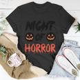 Night Of Horror Pumpkin Halloween Quote Unisex T-Shirt Unique Gifts