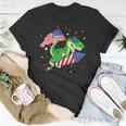 Patriotic Dinosaur Fireworks &8211 Usa American Flag 4Th Of July Unisex T-Shirt Unique Gifts