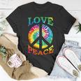 Peace Sign Love Retro 60S 70S Tie Dye Hippie Costume Unisex T-Shirt Unique Gifts