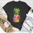 Pineapple Flowers Aloha Hawaii Vintage Hawaiian Floral Women Unisex T-Shirt Unique Gifts