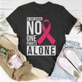 Pink Ribbon In This School No One Fight Alone Breast Caner Unisex T-Shirt Unique Gifts