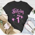 Princess Birthday Girl 1 Year Old Themed Funny Princess Birthday Unisex T-Shirt Unique Gifts