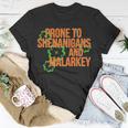 Prone To Shenanigans And Malarkey St Pattys Day T-shirt Personalized Gifts