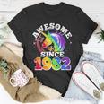 Rainbow Unicorn Awesome Since 1982 40Th Birthday Unisex T-Shirt Unique Gifts