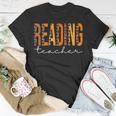 Reading Teacher Leopard Cute Fall Autumn Thanksgiving T-shirt Personalized Gifts