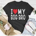 Sibling Quote I Love My Big Bro Heart Brother T-shirt Personalized Gifts