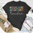 Substitute Teacher Tie Dye Appreciation Day Back To School T-shirt Personalized Gifts