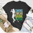 Swing Swear Drink Repeat Love Golf Funny Unisex T-Shirt Unique Gifts