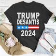 Trump Desantis 2024 Us Flag Tshirt Unisex T-Shirt Unique Gifts